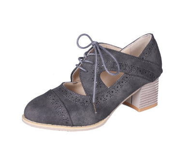 Damen Vintage Schnürschuhe