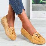Orthopädische Leder-Loafer für Damen | Fußgewölbestütze – Gelb