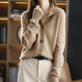 Marie | Damen Strick-Gilet modisch & modern – Braun