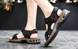 Freiderik | Bequeme Herren-Sandalen mit verstellbaren Riemen – Dunkelbraun