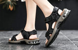 Freiderik | Bequeme Herren-Sandalen mit verstellbaren Riemen – Schwarz