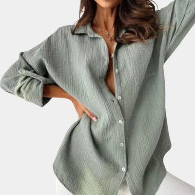 Shenna - Lässige Button Down Bluse mit Reverskragen