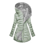 VANESSA | WINTERMANTEL LUXUS WARM – Hellgrün