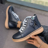 Chuoza | Schnürstiefeletten mit warmem Innenfutter – Schwarz