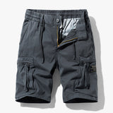 Jakob | Herren Kordelzug Multi-Taschen Cargo-Shorts – Grau