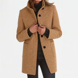 Elanique - Taillierter Softtouch-Mantel – Khaki