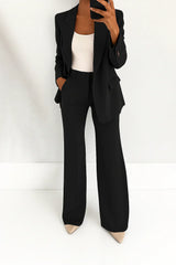 Julie - Elegantes Damen Hosenanzug Set – Schwarz