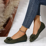 Victoria | Damen Frühlings Ballerinas mit Schleifen-Detail – Grün