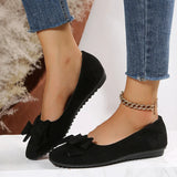 Victoria | Damen Frühlings Ballerinas mit Schleifen-Detail – Schwarz