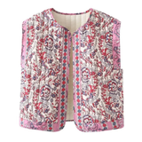 Isla | Damen Blumen Weste Mit Muster Und Komfort Design – Lila