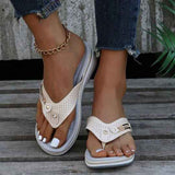 Isla – Elegante orthopädische Zehensandalen mit Schmuckdetails – Beige
