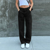 Damen Leinenhose Cargo – Lässig & Modisch für jeden Tag – Schwarz