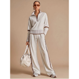 Jara | Damen Jogginganzug mit Oberteil und Hose im Weiten Schnitt – Weib