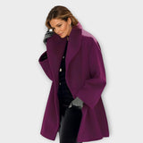 Julia | Damen Oversized Wintermantel im modernen Stil – Lila