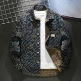 Jeansjacke mit Schriftzug – Dunkelblau