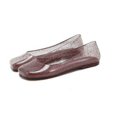 Jelly Schuhe Damen glitzernd rutschfest – Burgunderrot