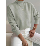 Jolina | Damen Rollkragenpullover mit Langarm und Bündchen – Hellgrün