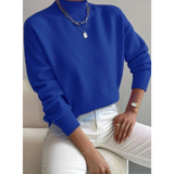 Jolina | Damen Rollkragenpullover mit Langarm und Bündchen – Blau