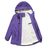 Josefa | Damen Winterjacke isoliert und warm mit Kapuze – Violett