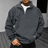 Julian | Herren Sweatshirt mit elegantem Schnitt – Grau