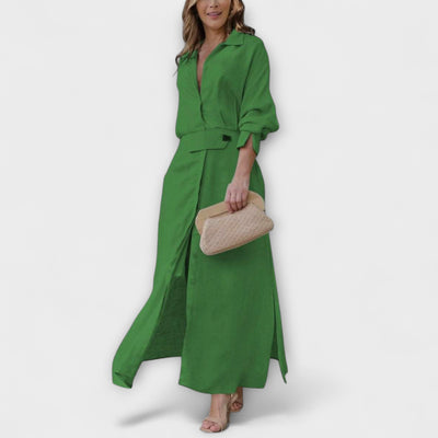 Jeanette - V-Neck Maxi Dress