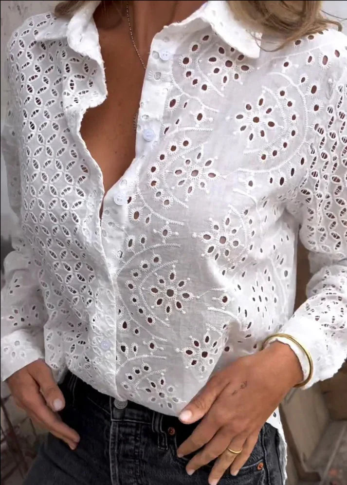 Brylen® | Langarmbluse mit V-Ausschnitt