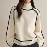 Leonie | Eleganter Damen Pullover zeitlos & modern – Weiß