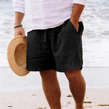 Kaspar | Herren Kordelzug Shorts Bermuda – Schwarz