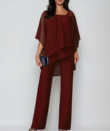 Benita | Damen Zweiteiliges Layered Outfit – Zweiteiler Layering Look 2026 – Rot