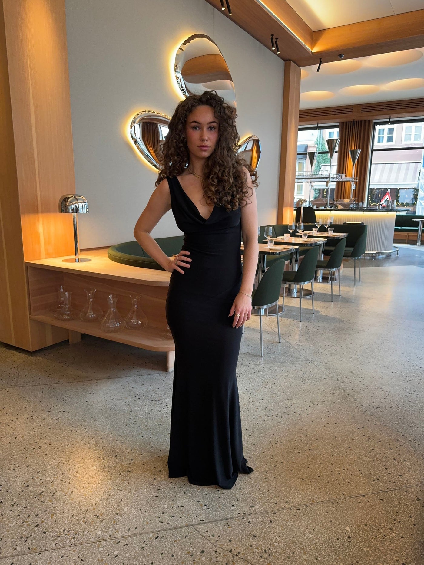 Damen Maxikleid ärmellos Baumwolle V-Ausschnitt für Sommer & Party