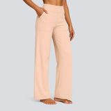 Calista | Damen Weit-Leg Hosen für Freizeit – Aprikose