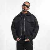 Klassische Bomberjacke Herren – Schwarz