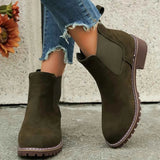 klassische Chelsea Boots – Grün