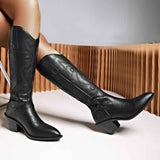Klassische Cowboystiefel – Schwarz