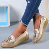Klassische Damen Loafer – Gold