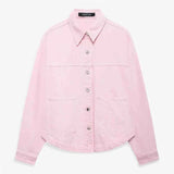 Klassische Denimjacke – Hellrosa