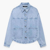 Klassische Denimjacke – Hellblau