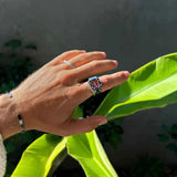 Klassische Edge Ringuhr – Silber - Rot
