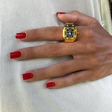 Klassische Edge Ringuhr – Gold