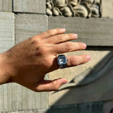 Klassische Edge Ringuhr – Silber