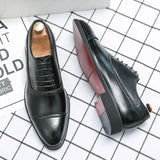 Klassische Oxfordschuh Herren Cap-Toe – Schwarz