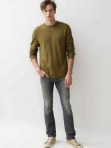 Klassischer Pullover Herren – Olive
