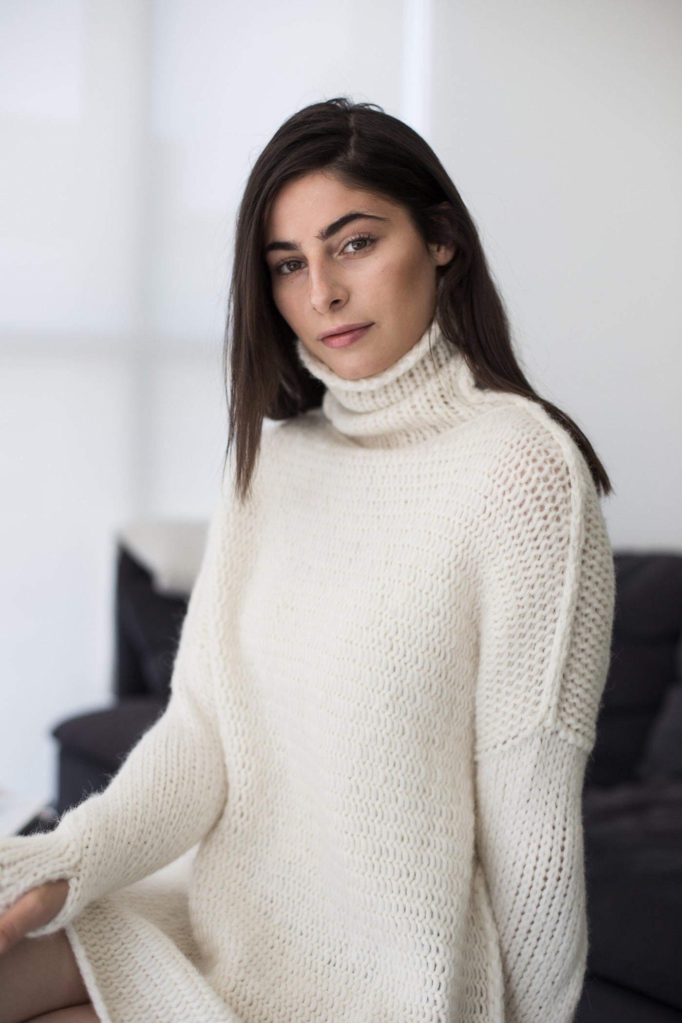 Kuscheliger Rollkragenstrickpullover für Frauen