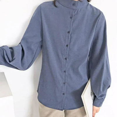 Buchey® | Klassische Rollkragenbluse mit Ballonärmeln