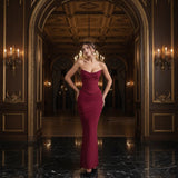 Hailey Kleid – Trägerloses Corsagen-Maxikleid mit Raffung – Hellbraun