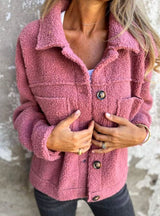 Marie | Kuschelige Innenfutter Damen Jacke in lockerer Passform – Rosa