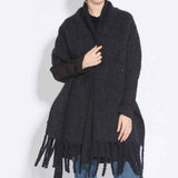 Kuscheliger Winterschal – Schwarz