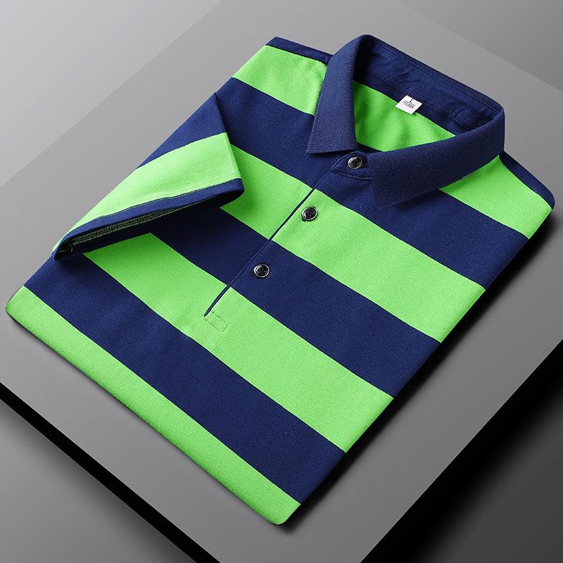 Legeres gestreiftes Poloshirt