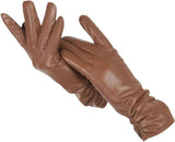 Lammfell Handschuhe Damen – Khaki