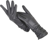Lammfell Handschuhe Damen – Dunkelgrau